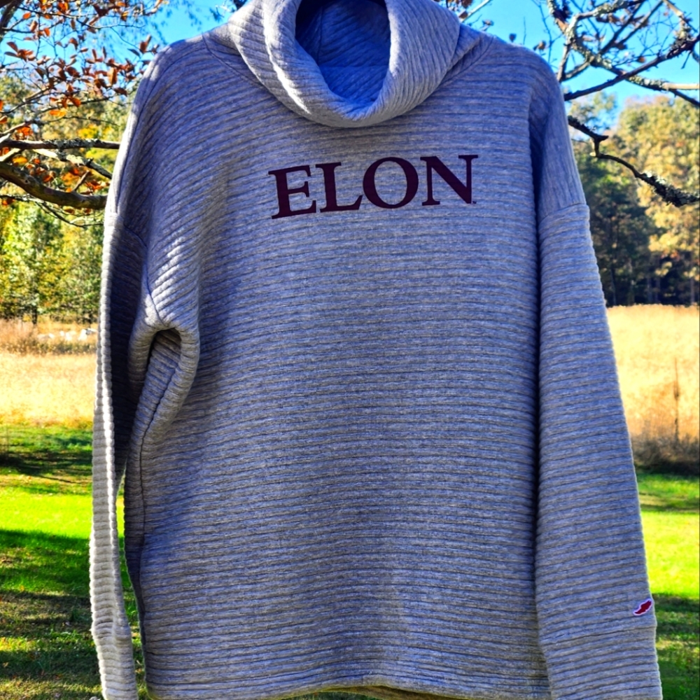 Elon University Original League Collegiate Outfitters Cowl Neck Sweatshirt M